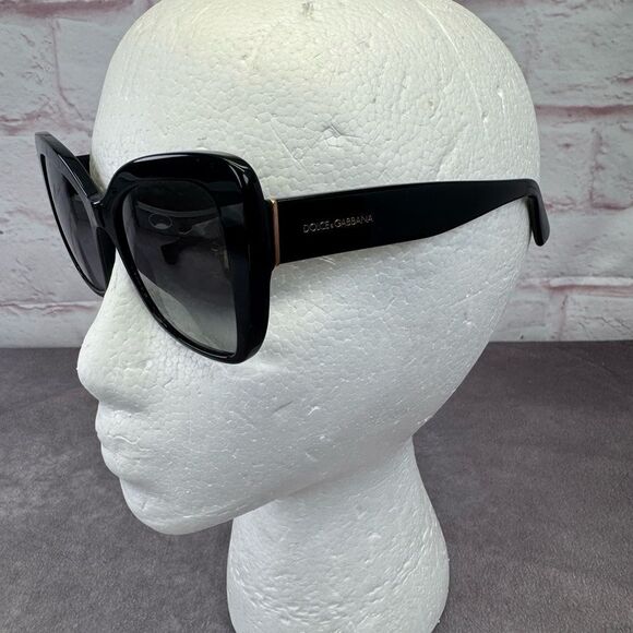 Dolce & Gabbana DG4348 501/8G Womens Cat Eye Graduated Sunglasses Black 54mm - Picture 2 of 9